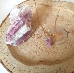 Náhrdelník s polodrahokamem, Turmalín - Rubelit